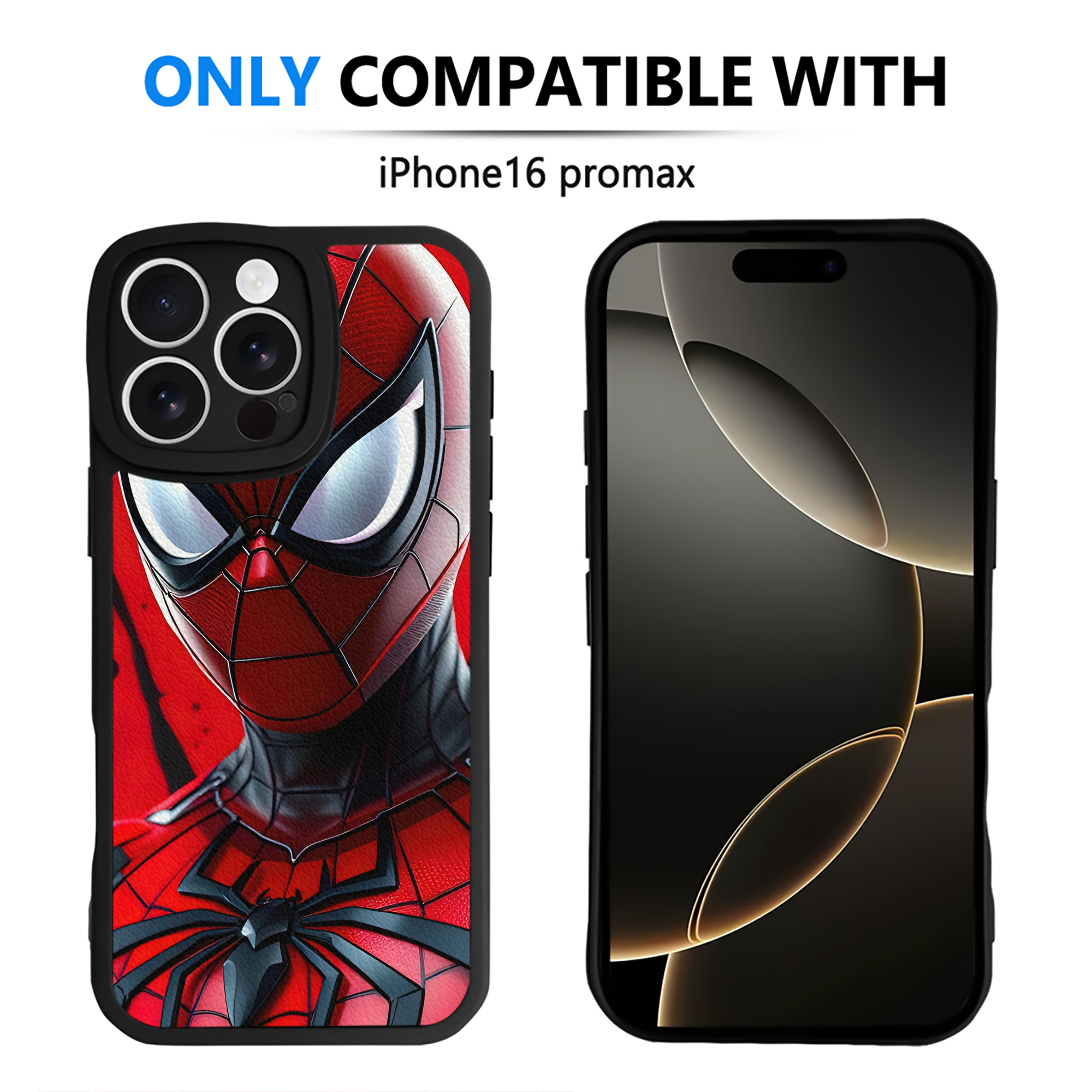 Spider Man スパイダーマン 【iPhone 16シリーズ対応】シリコンスマホケース（レザー調） 材質：シリコン